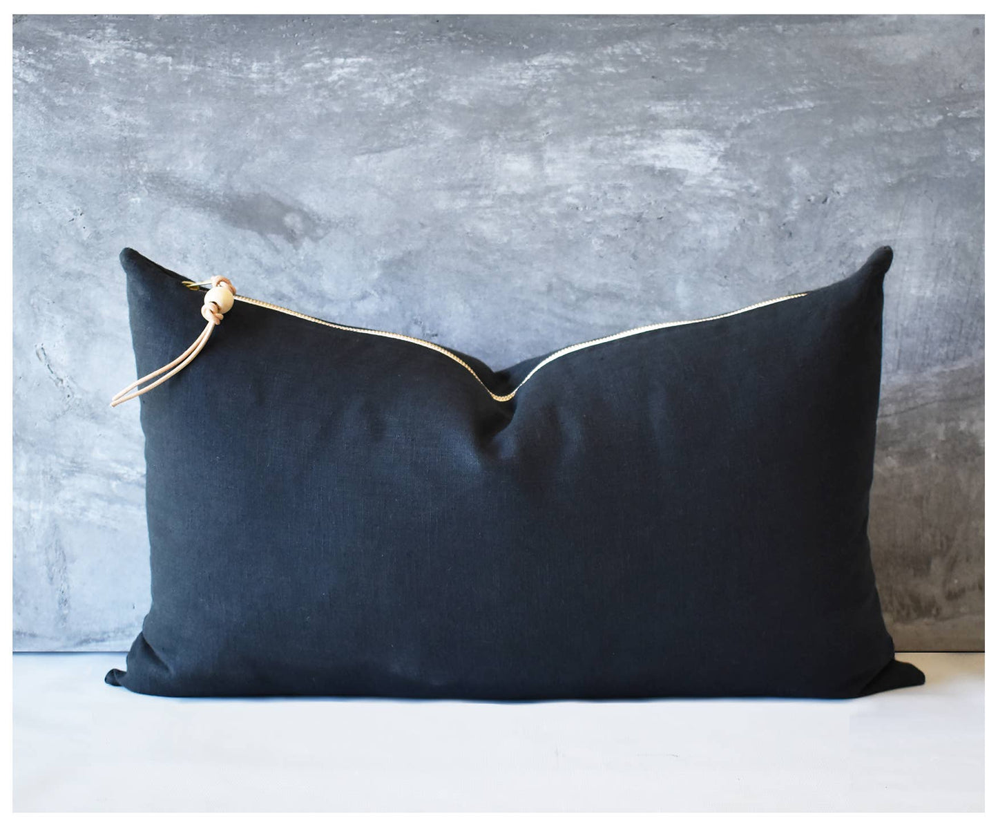 Washed Linen Lumbar Pillow