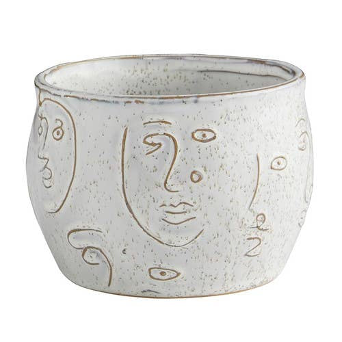 Abstract Face Pot