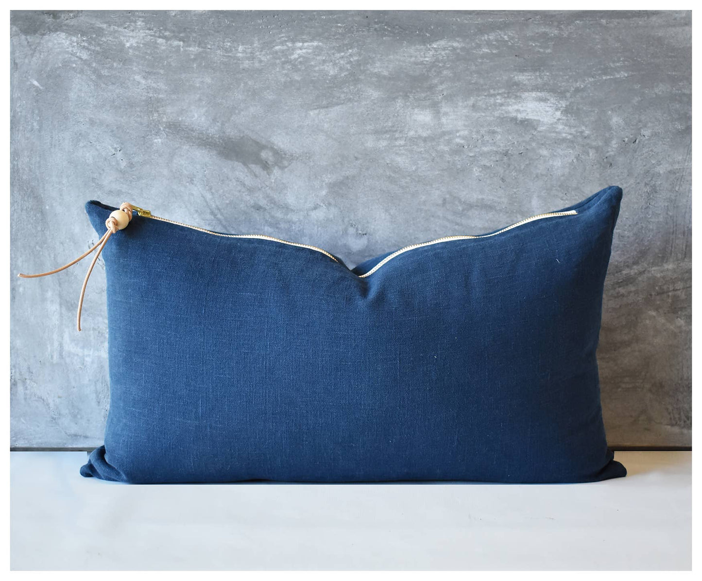 Washed Linen Lumbar Pillow