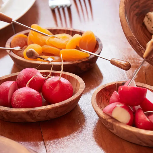 Italian Olivewood Appetizer Bowls