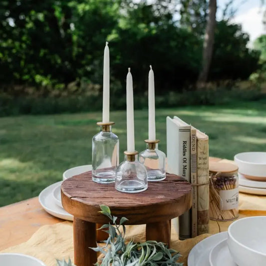 Skinny Taper Glass Candle Holder