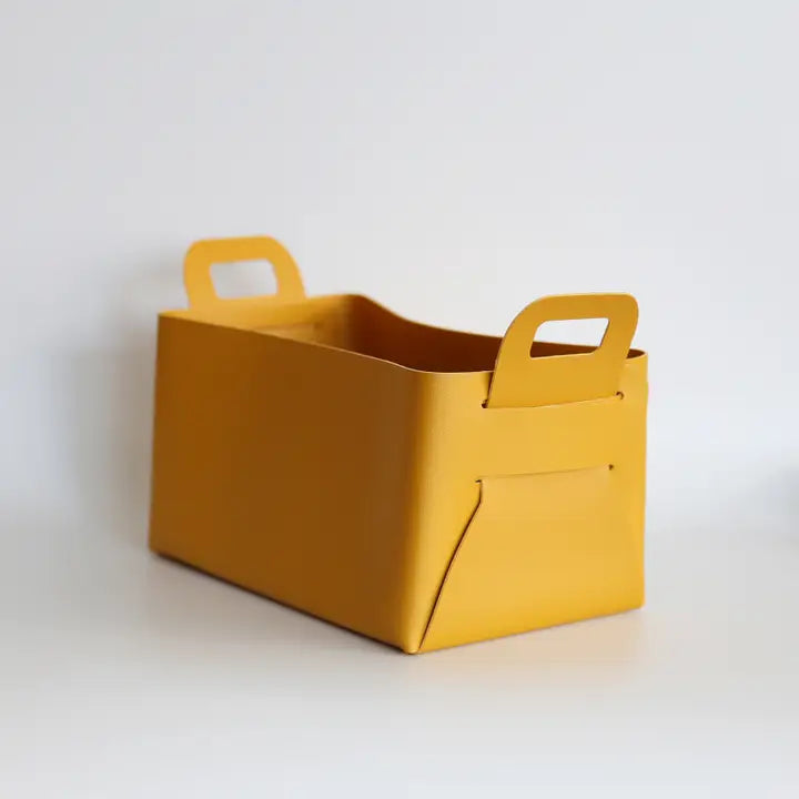 Vegan Leather Storage Tote