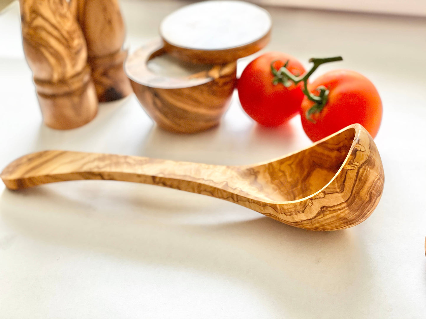 Olive Wood Ladle: 12"