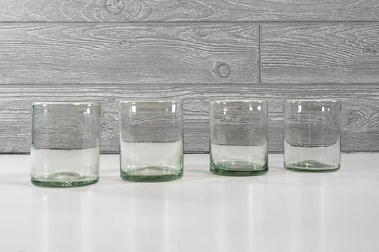 Handblown Mexican Short Glasses - Clear