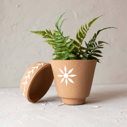 Floret Terracotta Planter w/Saucer