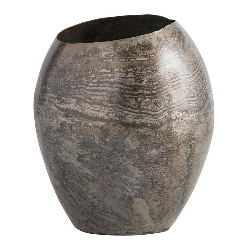 Grey Metal Vase