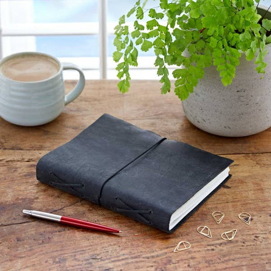 Large Buffalo Leather Elastic Tie Journal