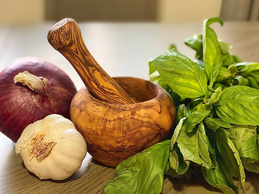 Olive Wood Mortar & Pestle