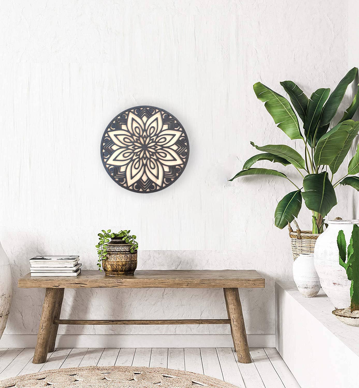 Mandala Wood Wall Art - Panel - Home Decor - Wall Board