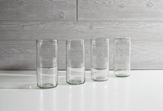 Handblown Mexican Highball Glasses - Clear