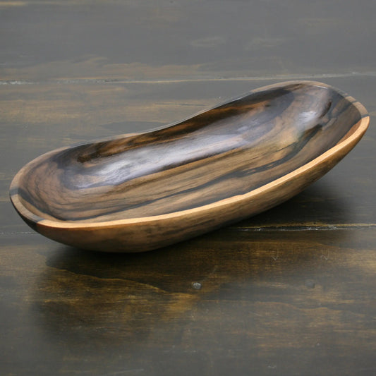 Iron Wood Oval Bowl