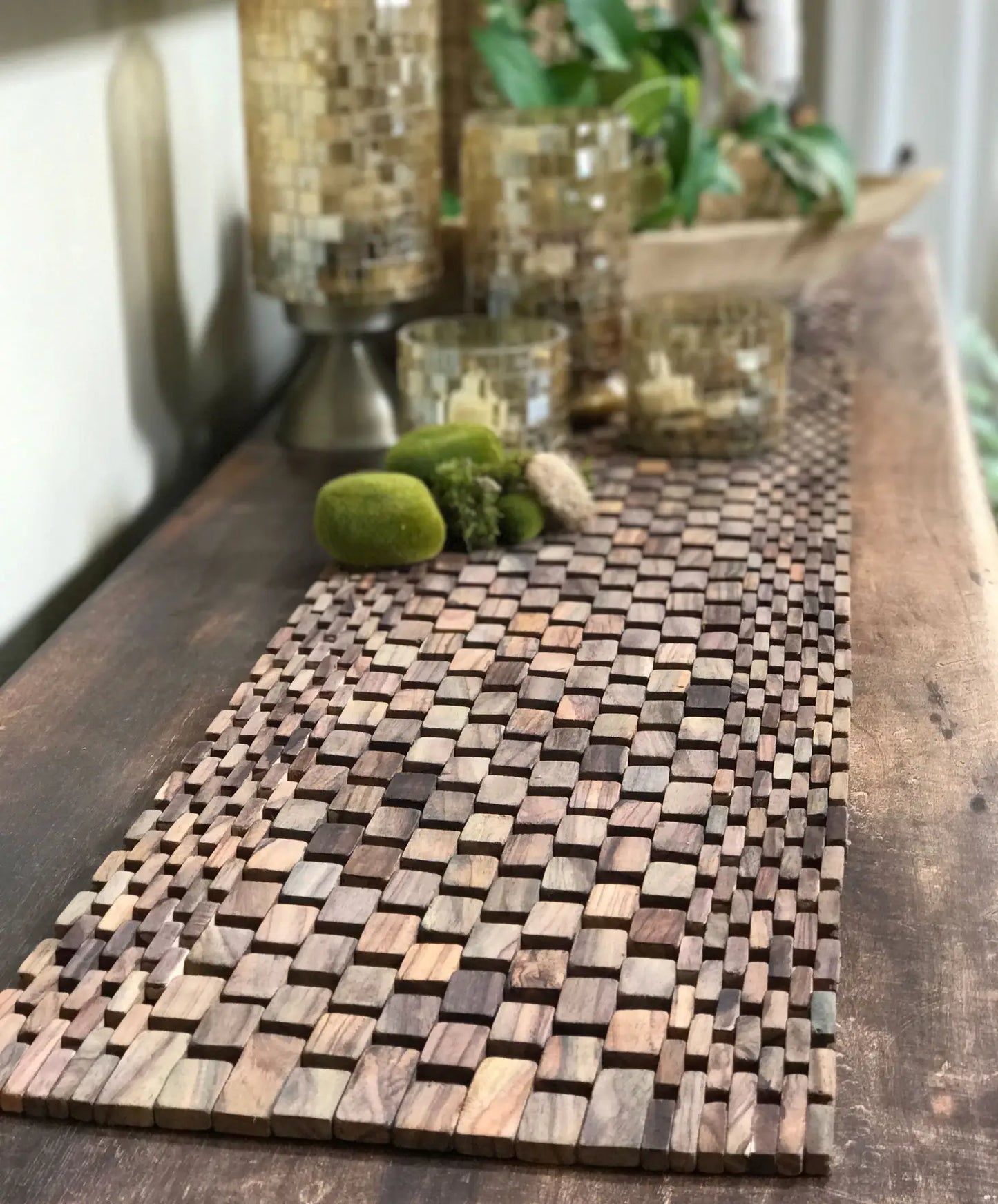 Teak & Rosewood Table Runner