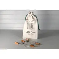 Italian Olivewood Aperitivo Fork Set