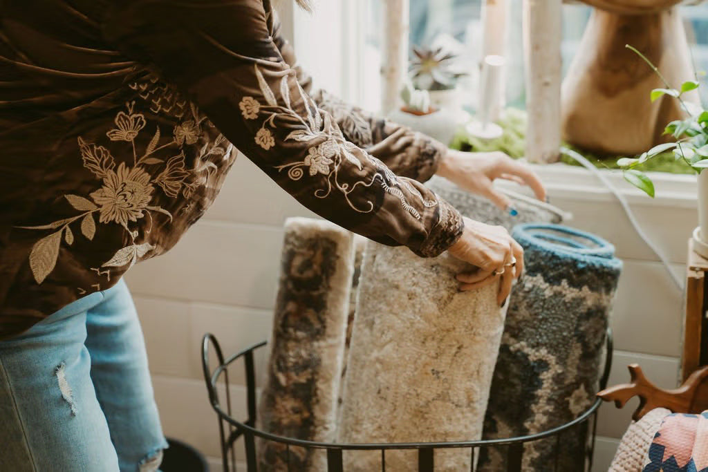 Hand-loomed rugs and textiles at INSIDE